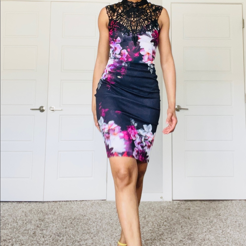 Lipsy Multiprint Bodycon occasion Dress